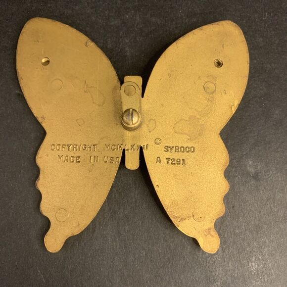 SYROCO Vintage Gold Butterfly Set Made In USA  A7291, B 7291 - Picture 8 of 9